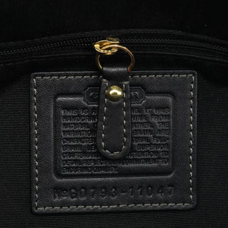 Coach 11047 Black Leather Turnlock Tote Bag