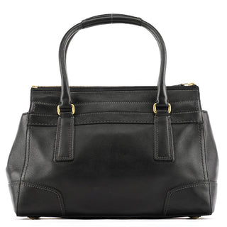 Coach 11047 Black Leather Turnlock Tote Bag