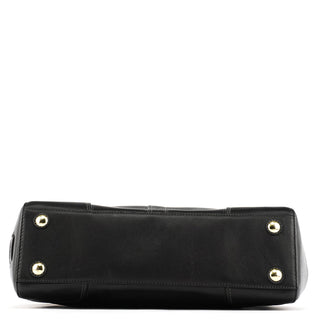Coach 11047 Black Leather Turnlock Tote Bag