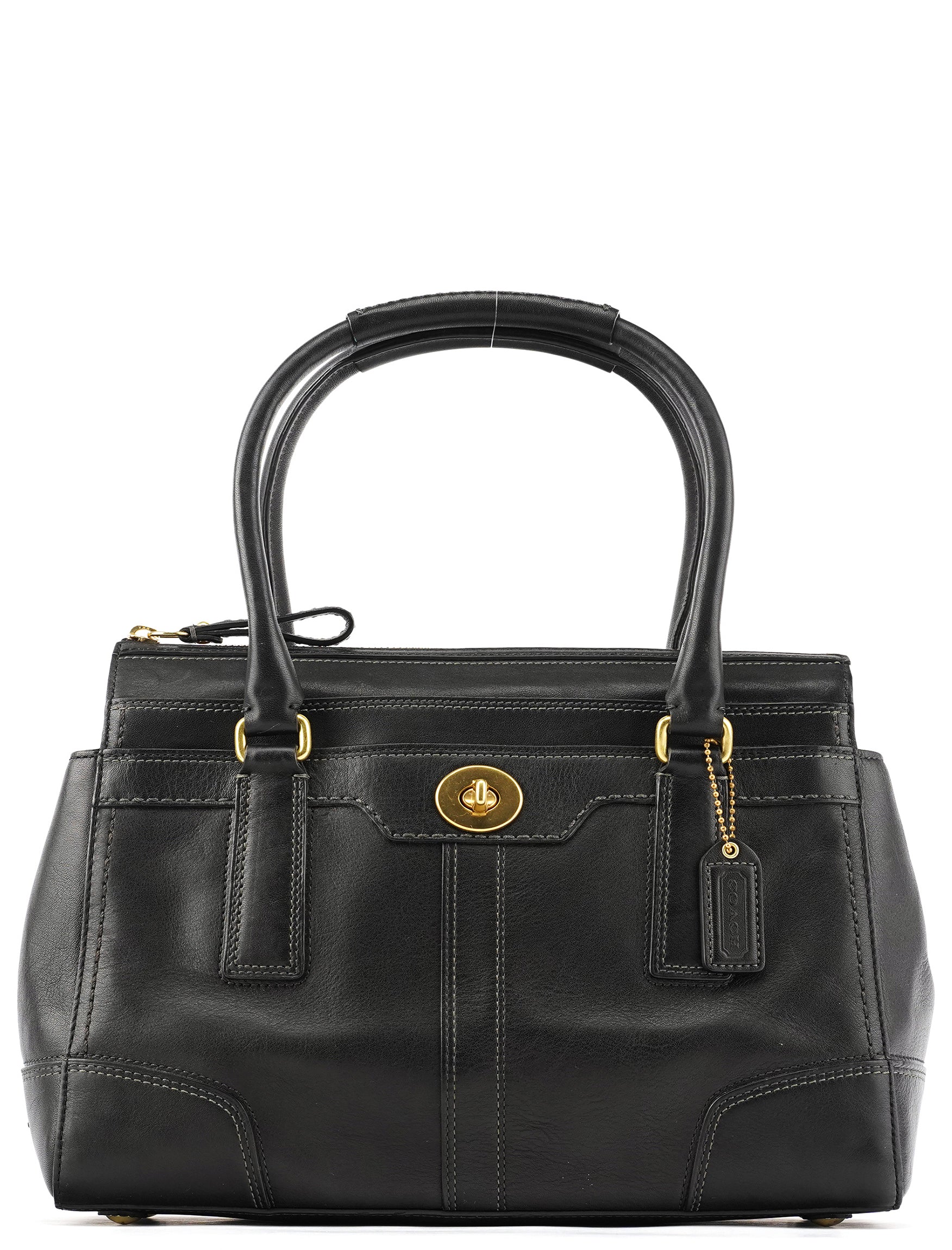 【希少】OLD COACH Dulles Bag leather black Coach Vintage Bleecker Satchel Bag 9303 & 9311 Black Glovetanned