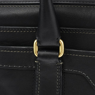 Coach 11047 Black Leather Turnlock Tote Bag