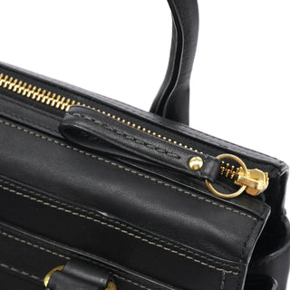 Coach 11047 Black Leather Turnlock Tote Bag