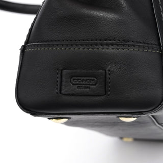 Coach 11047 Black Leather Turnlock Tote Bag