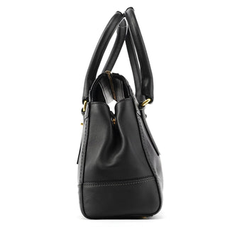 Coach 11047 Black Leather Turnlock Tote Bag