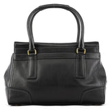 Coach 11047 Black Leather Turnlock Tote Bag