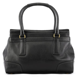 Coach 11047 Black Leather Turnlock Tote Bag