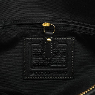 Coach 11047 Black Leather Turnlock Tote Bag