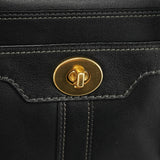 Coach 11047 Black Leather Turnlock Tote Bag