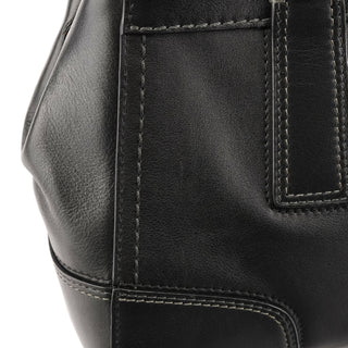 Coach 11047 Black Leather Turnlock Tote Bag