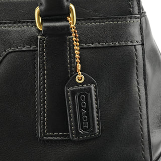 Coach 11047 Black Leather Turnlock Tote Bag