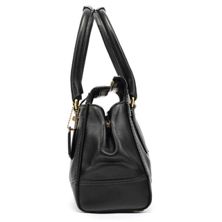 Coach 11047 Black Leather Turnlock Tote Bag