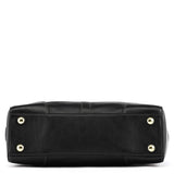 Coach 11047 Black Leather Turnlock Tote Bag