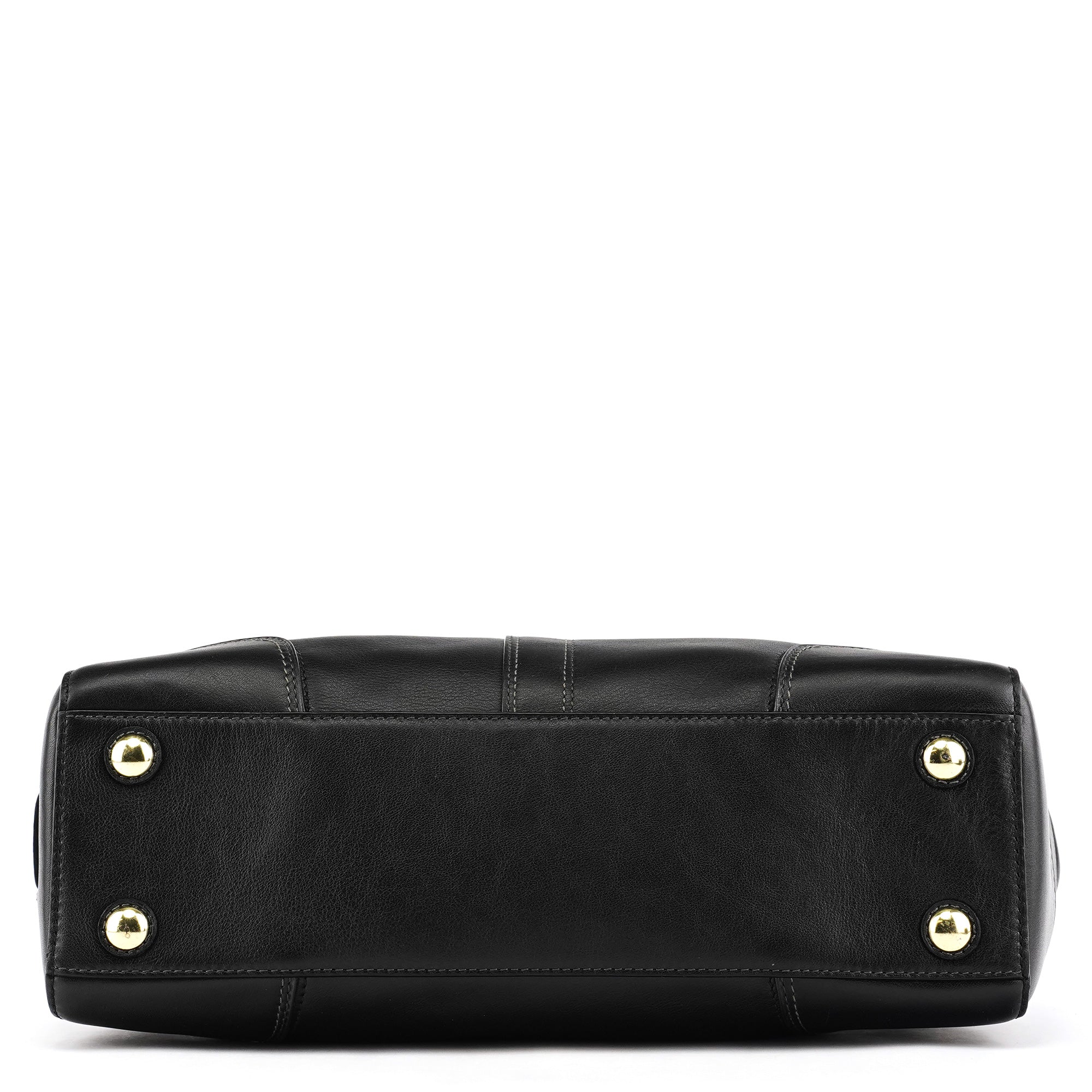 Coach 11047 Black Leather Turnlock Tote Bag