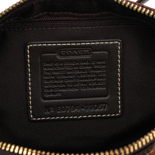 Coach 11057 Brown Signature Turnlock Shoulder Bag