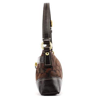 Coach 11057 Brown Signature Turnlock Shoulder Bag