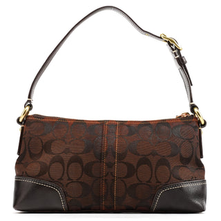 Coach 11057 Brown Signature Turnlock Shoulder Bag