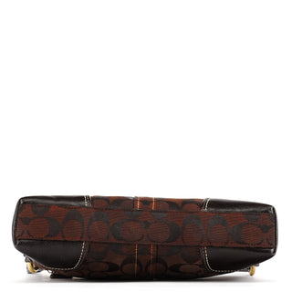Coach 11057 Brown Signature Turnlock Shoulder Bag