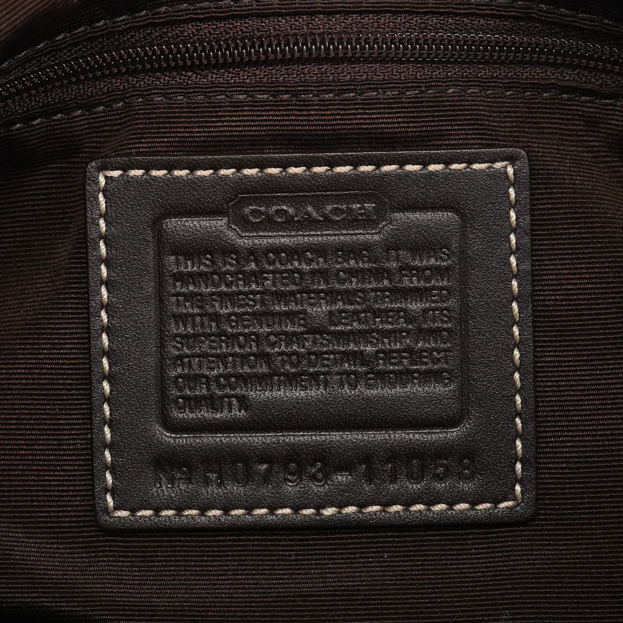 Coach 11058 Sac porté épaule Hamptons en toile Signature beige et marron