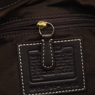 Coach 11058 Beige Brown Signature Hamptons Shoulder Bag