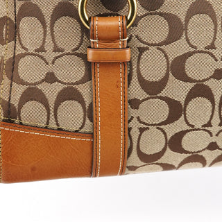 Coach 11060 Beige Signature Turnlock Tote Bag