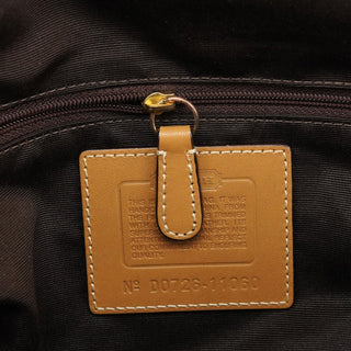 Coach 11060 Beige Signature Turnlock Tote Bag