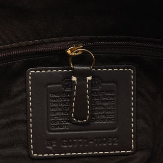 Coach 11062 Beige Brown Turnlock Tote Bag