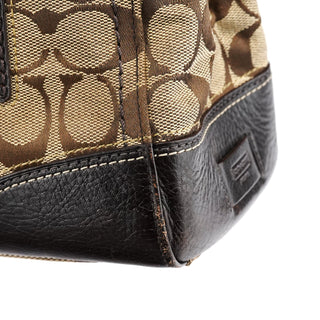 Coach 11062 Beige Brown Turnlock Tote Bag