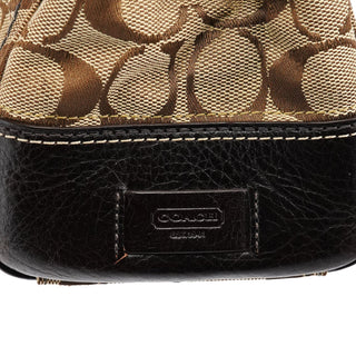 Coach 11062 Beige Brown Turnlock Tote Bag