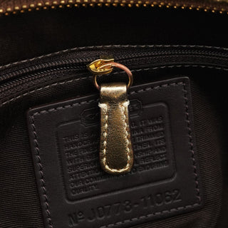 Coach 11062 Beige Gold Turnlock Tote Bag