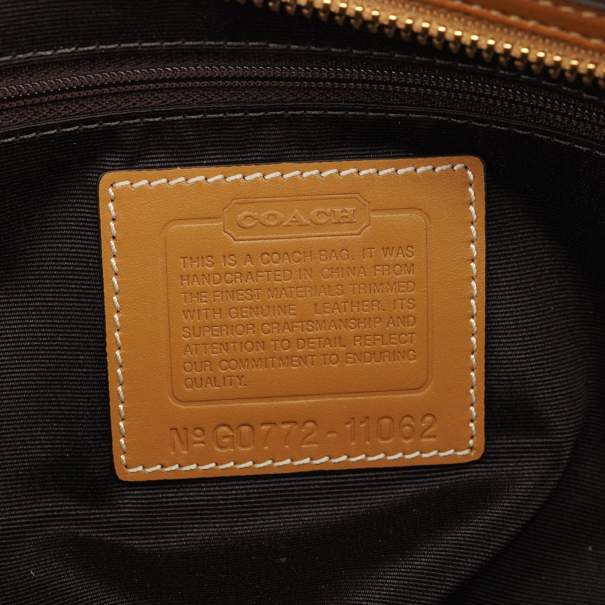 Coach 11062 Sac cabas à fermoir tournant en toile Signature beige