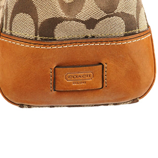 Coach 11062 Beige Tan Signature Turnlock Tote Bag