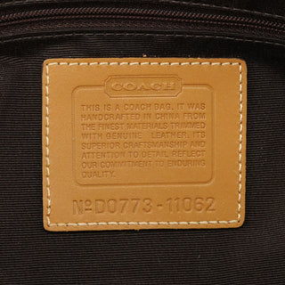 Coach 11062 Beige Tan Signature Turnlock Tote Bag