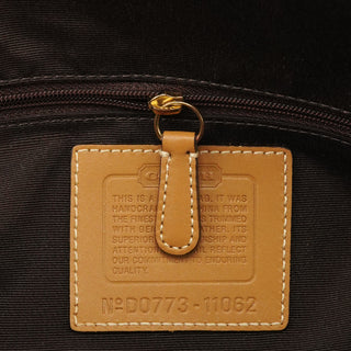 Coach 11062 Beige Tan Signature Turnlock Tote Bag