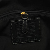 Coach 11062 Black Signature Canvas Turnlock Tote Bag