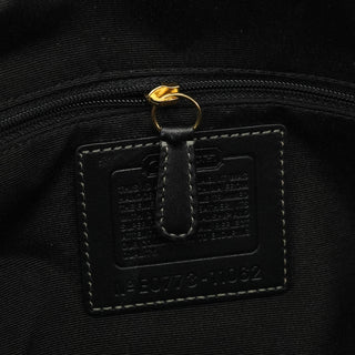 Coach 11062 Black Signature Canvas Turnlock Tote Bag