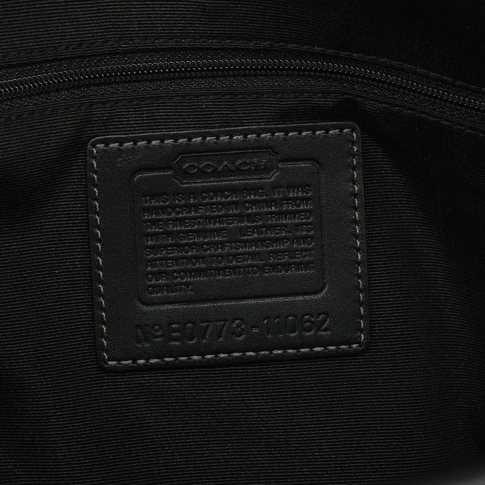 Coach 11062 Black Signature Canvas Turnlock Tote Bag