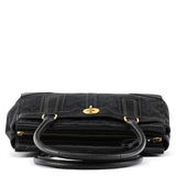 Coach 11062 Black Signature Canvas Turnlock Tote Bag