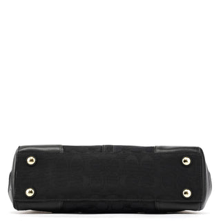 Coach 11062 Black Signature Turnlock Tote Bag