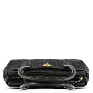 Coach 11062 Black Signature Turnlock Tote Bag