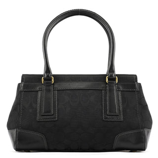 Coach 11062 Black Signature Turnlock Tote Bag