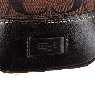 Coach 11062 Brown Signature Turnlock Tote Bag
