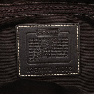 Coach 11062 Brown Signature Turnlock Tote Bag