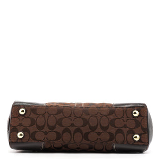 Coach 11062 Brown Signature Turnlock Tote Bag