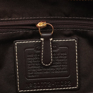 Coach 11062 Brown Signature Turnlock Tote Bag