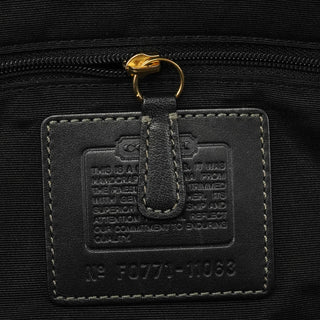 Coach 11063 Black Signature Canvas Turnlock Tote Bag