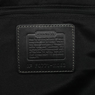 Coach 11063 Black Signature Canvas Turnlock Tote Bag