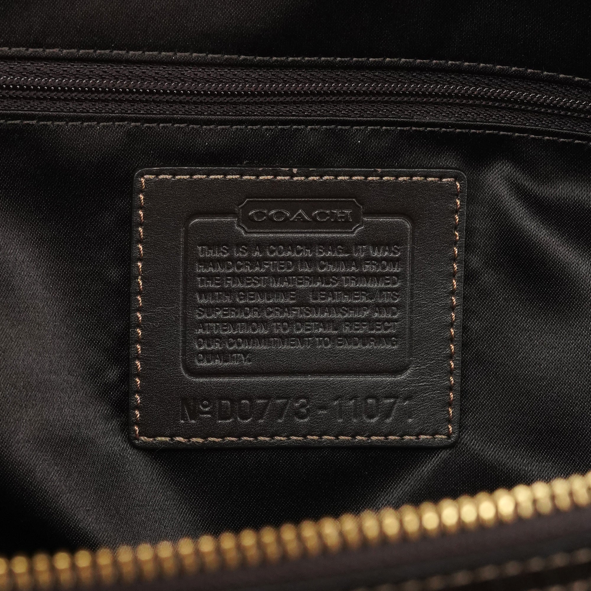 Coach 11071 Borsa tote Turnlock in tela Signature marrone