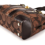 Coach 11071 Borsa tote Turnlock in tela Signature marrone