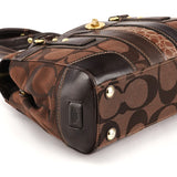 Coach 11071 Borsa tote Turnlock in tela Signature marrone