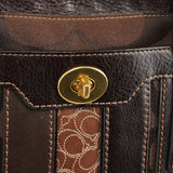 Coach 11071 Borsa tote Turnlock in tela Signature marrone